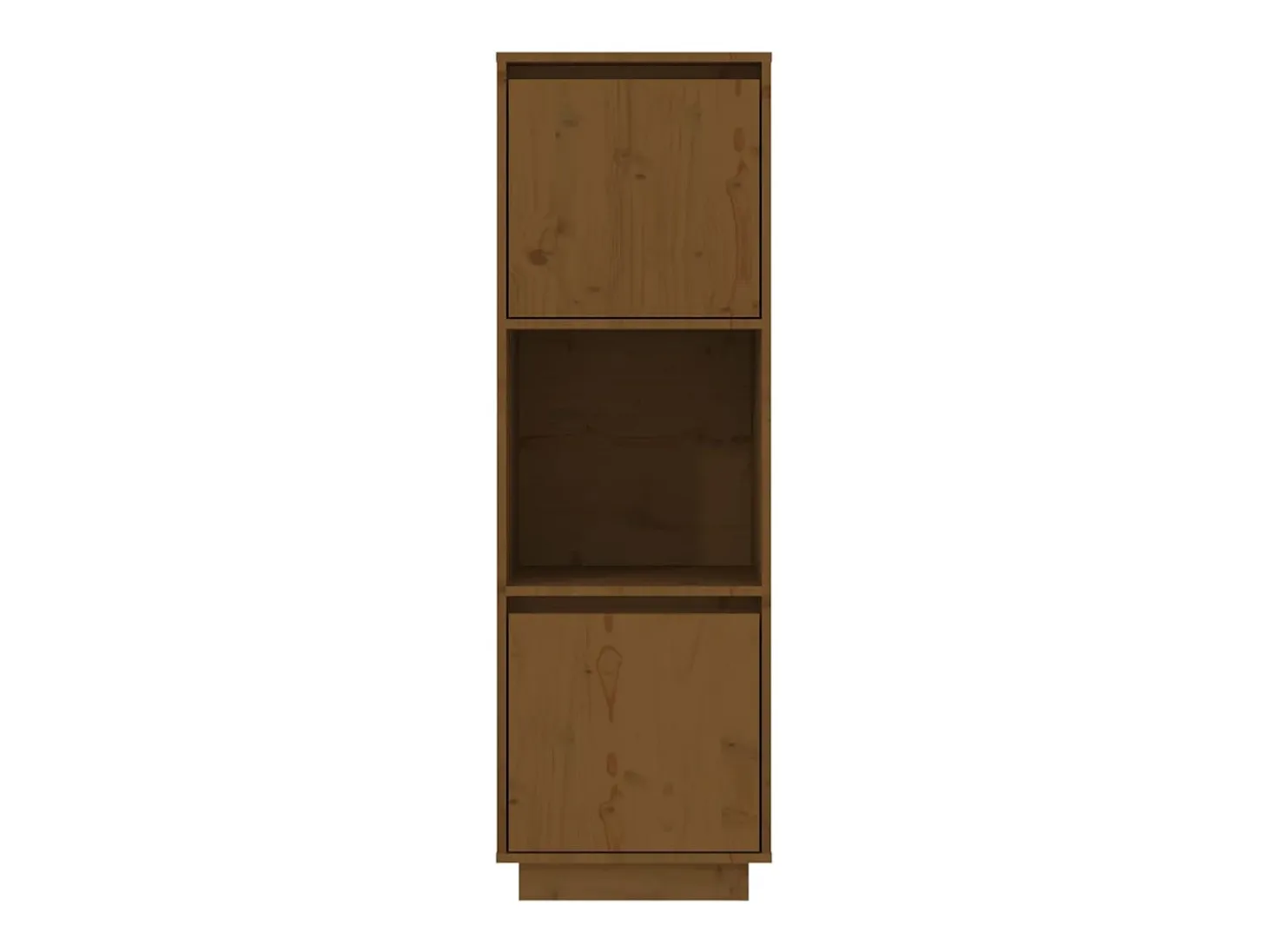 Aparador alto Marrón miel 38x35x117 cm Madera maciza de pino