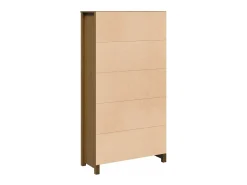 Aparador alto Marrón miel 80x35x154 cm Madera maciza de pino