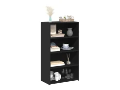 Aparador alto negro 70x41x124 cm madera contrachapada