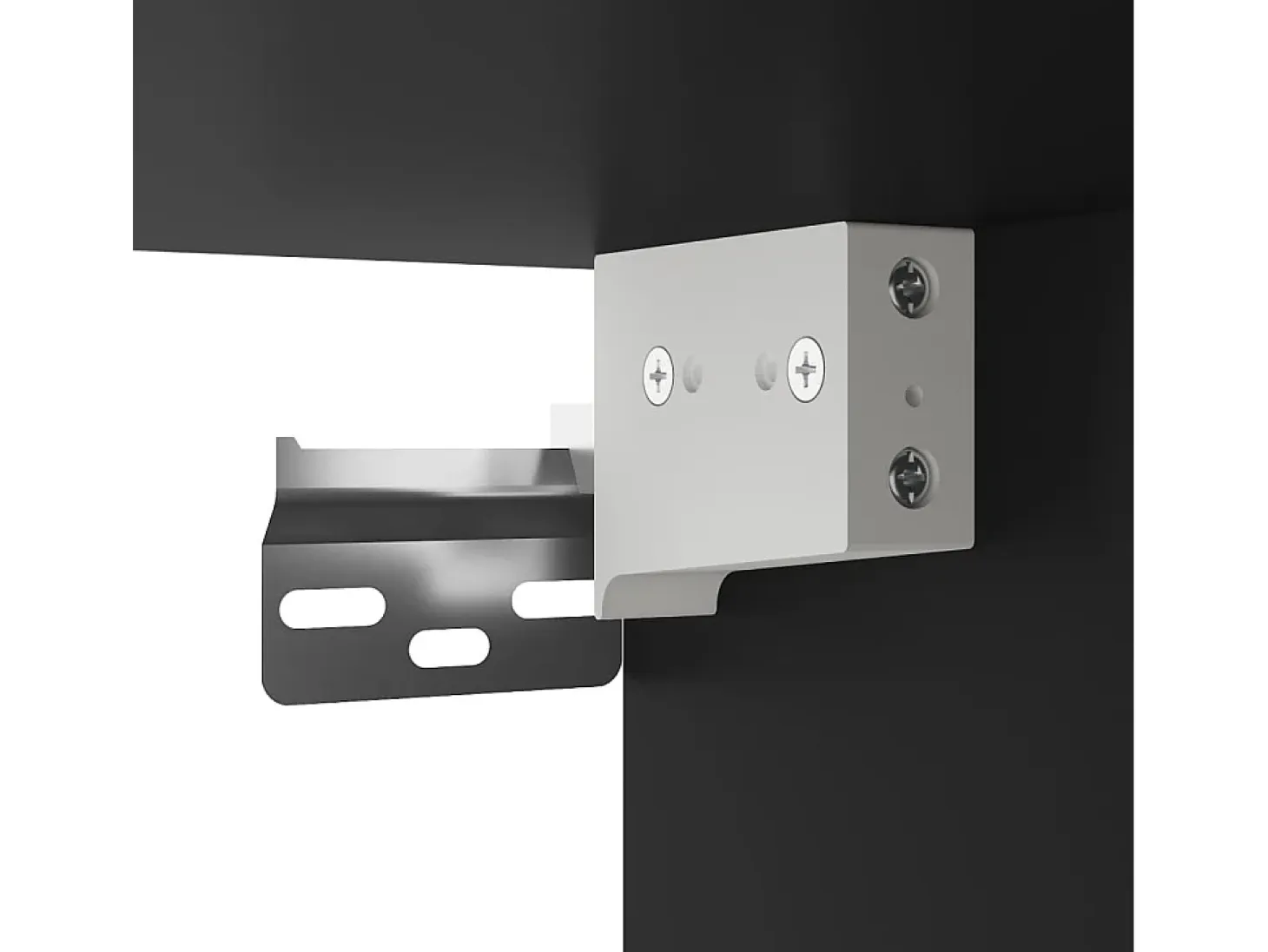 Aparador alto negro 69,5x34x180 cm Madera contrachapada