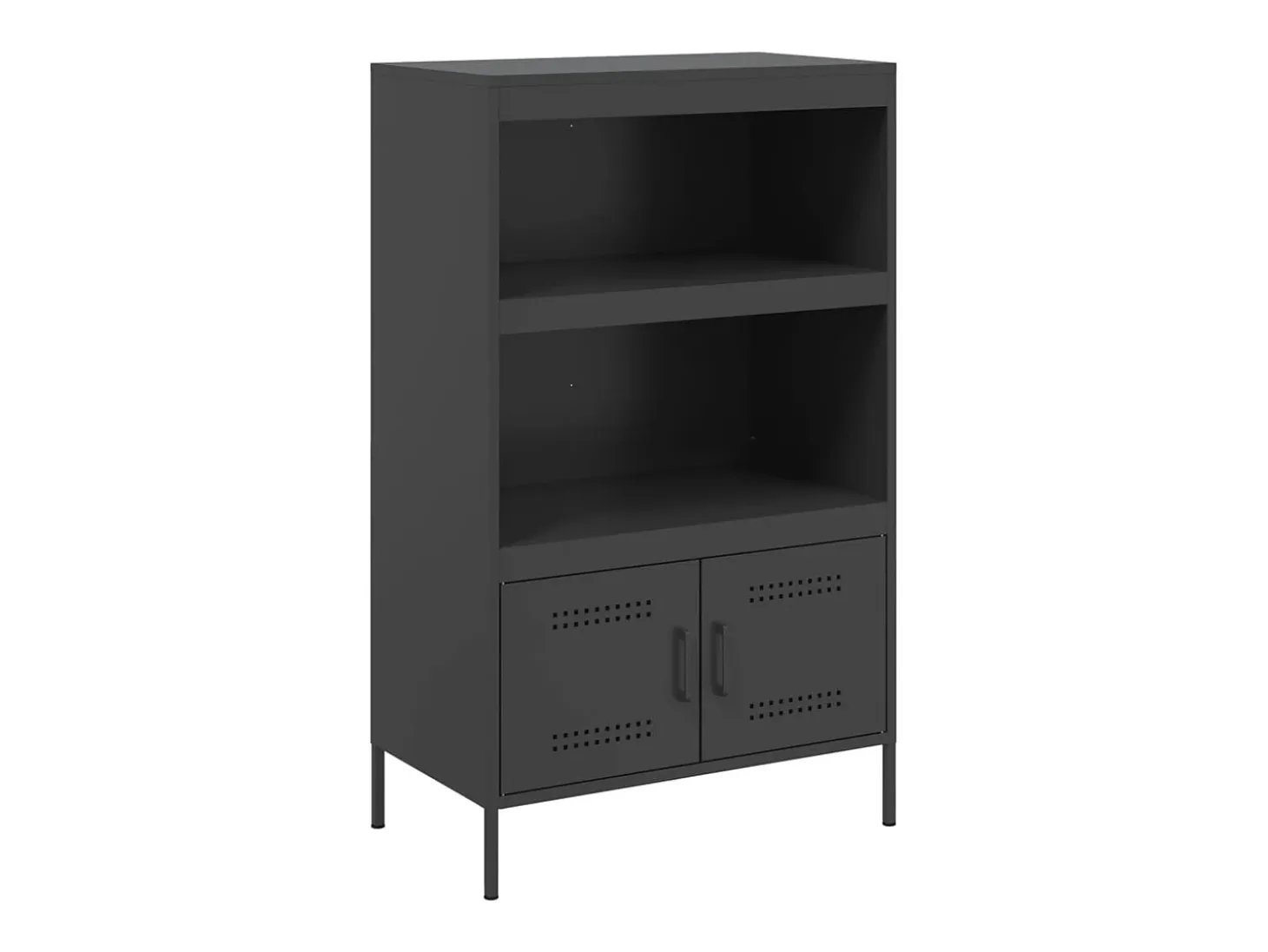 Aparador alto negro 68x39x113 cm acero