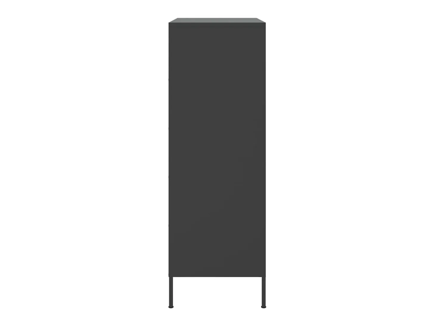 Aparador alto negro 68x39x113 cm acero