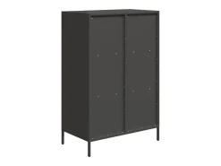 Aparador alto negro 68x39x103,5 cm acero