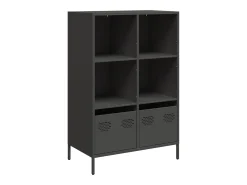 Aparador alto negro 68x39x103,5 cm acero