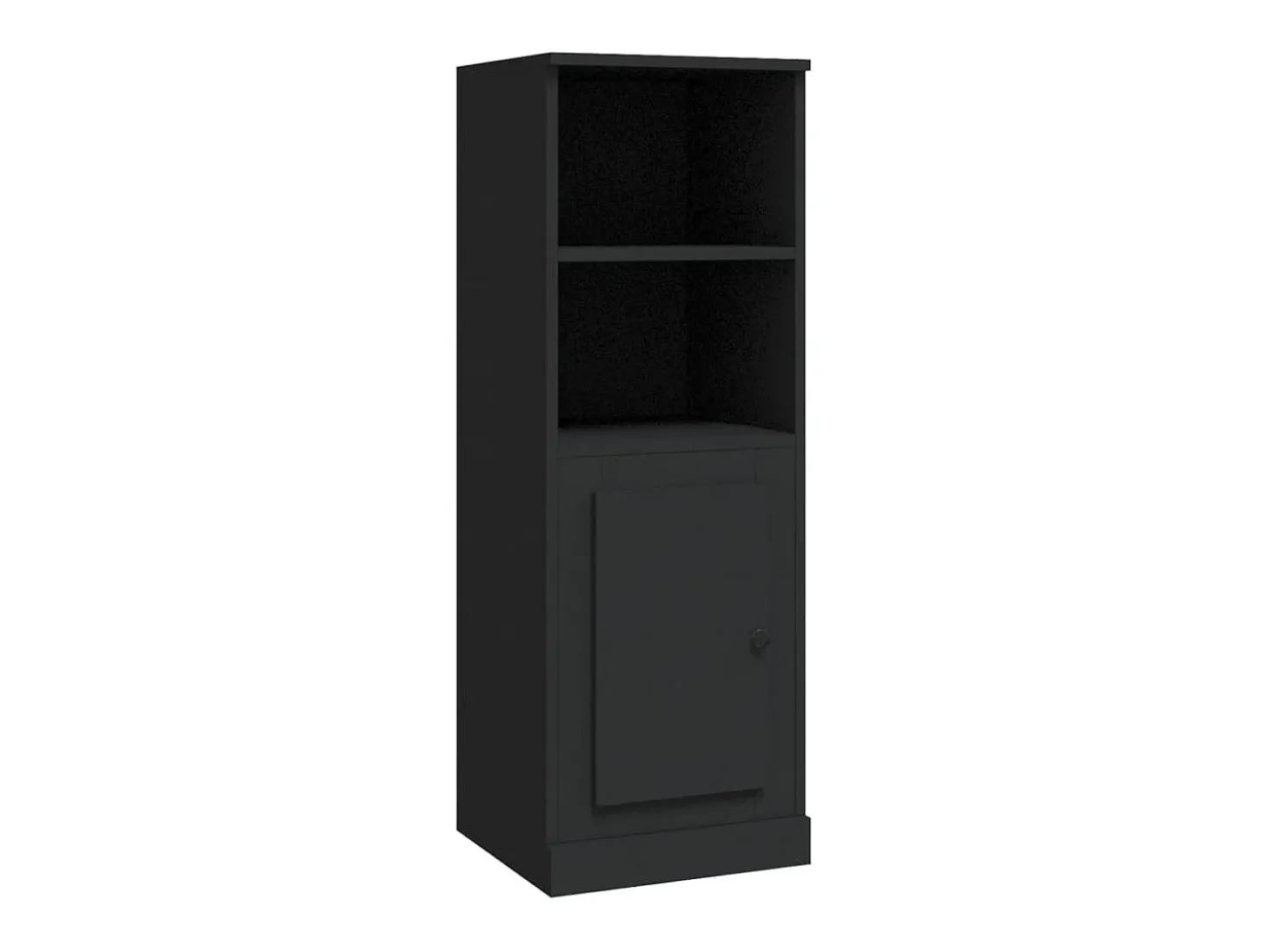 Aparador alto negro 36x35,5x103,5 cm madera de ingeniería