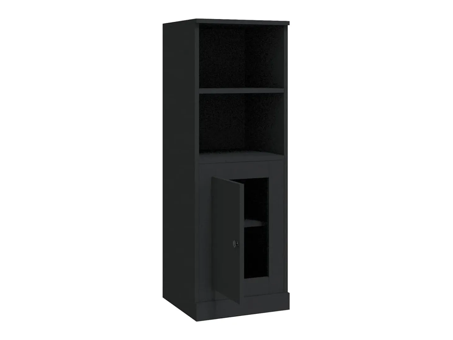 Aparador alto negro 36x35,5x103,5 cm madera de ingeniería