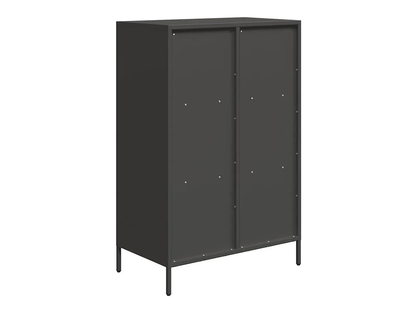 Aparador alto negro 68x39x103,5 cm acero