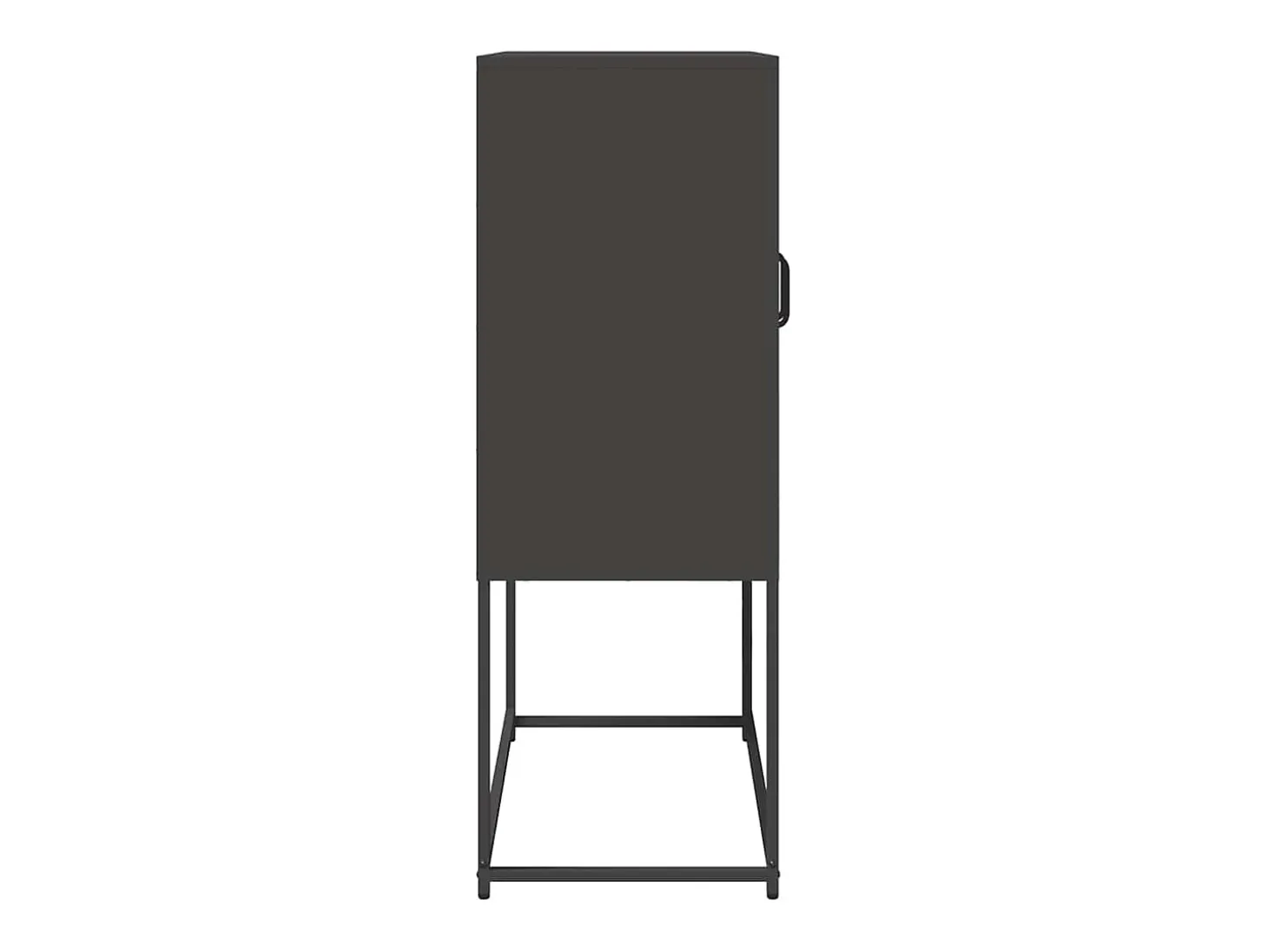 Aparador alto negro 68x39x107 cm acero
