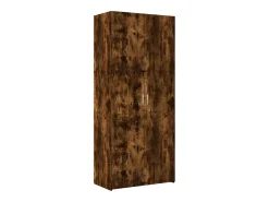 Aparador alto roble ahumado 80x42,5x185 cm madera de ingeniería