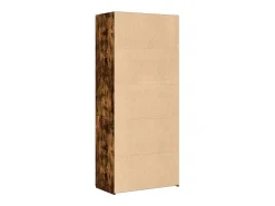 Aparador alto roble ahumado 80x42,5x185 cm madera de ingeniería