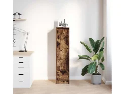 Aparador alto roble ahumado 29,5x34x119,5 cm Madera ingeniería