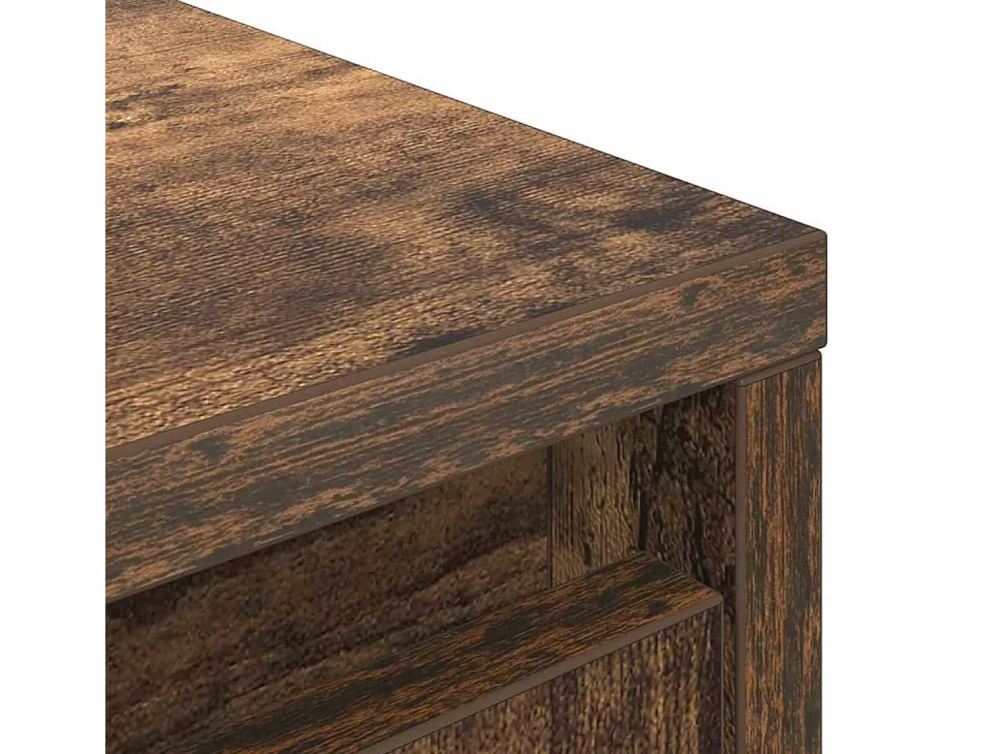 Aparador alto roble ahumado 29,5x34x119,5 cm Madera ingeniería