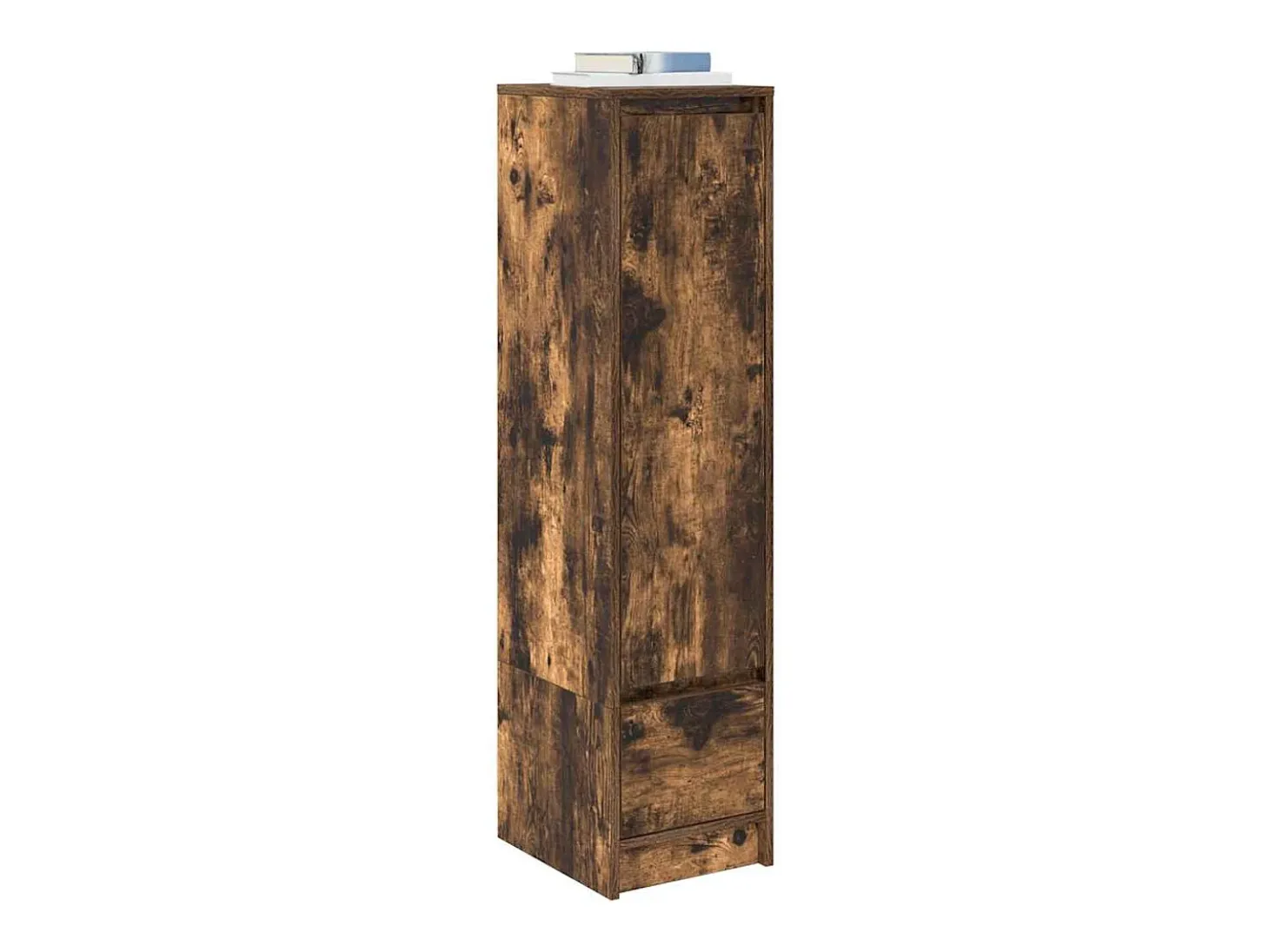 Aparador alto roble ahumado 29,5x34x119,5 cm Madera ingeniería