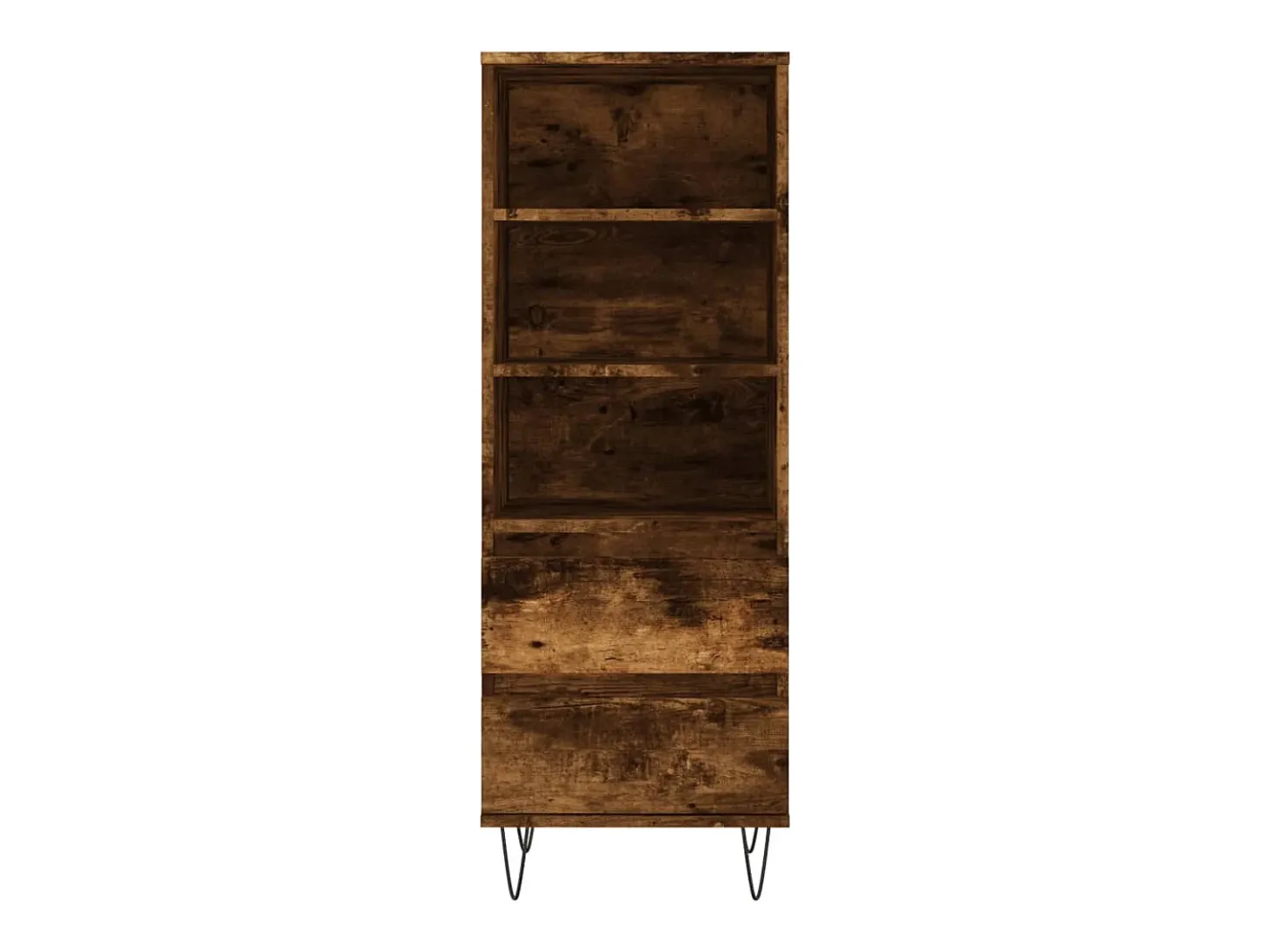 Aparador alto Roble ahumado 40x36x110 cm Madera de ingeniería