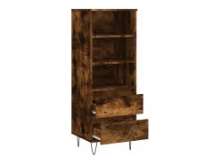 Aparador alto Roble ahumado 40x36x110 cm Madera de ingeniería