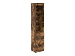 Aparador alto roble ahumado 37,5x35x180 cm madera de ingeniería