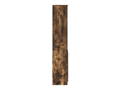 Aparador alto roble ahumado 37,5x35x180 cm madera de ingeniería