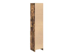 Aparador alto roble ahumado 37,5x35x180 cm madera de ingeniería