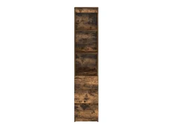 Aparador alto roble ahumado 37,5x35x180 cm madera de ingeniería