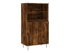 Aparador alto Roble ahumado 60x36x110 cm Madera de ingeniería