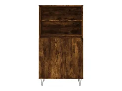 Aparador alto Roble ahumado 60x36x110 cm Madera de ingeniería