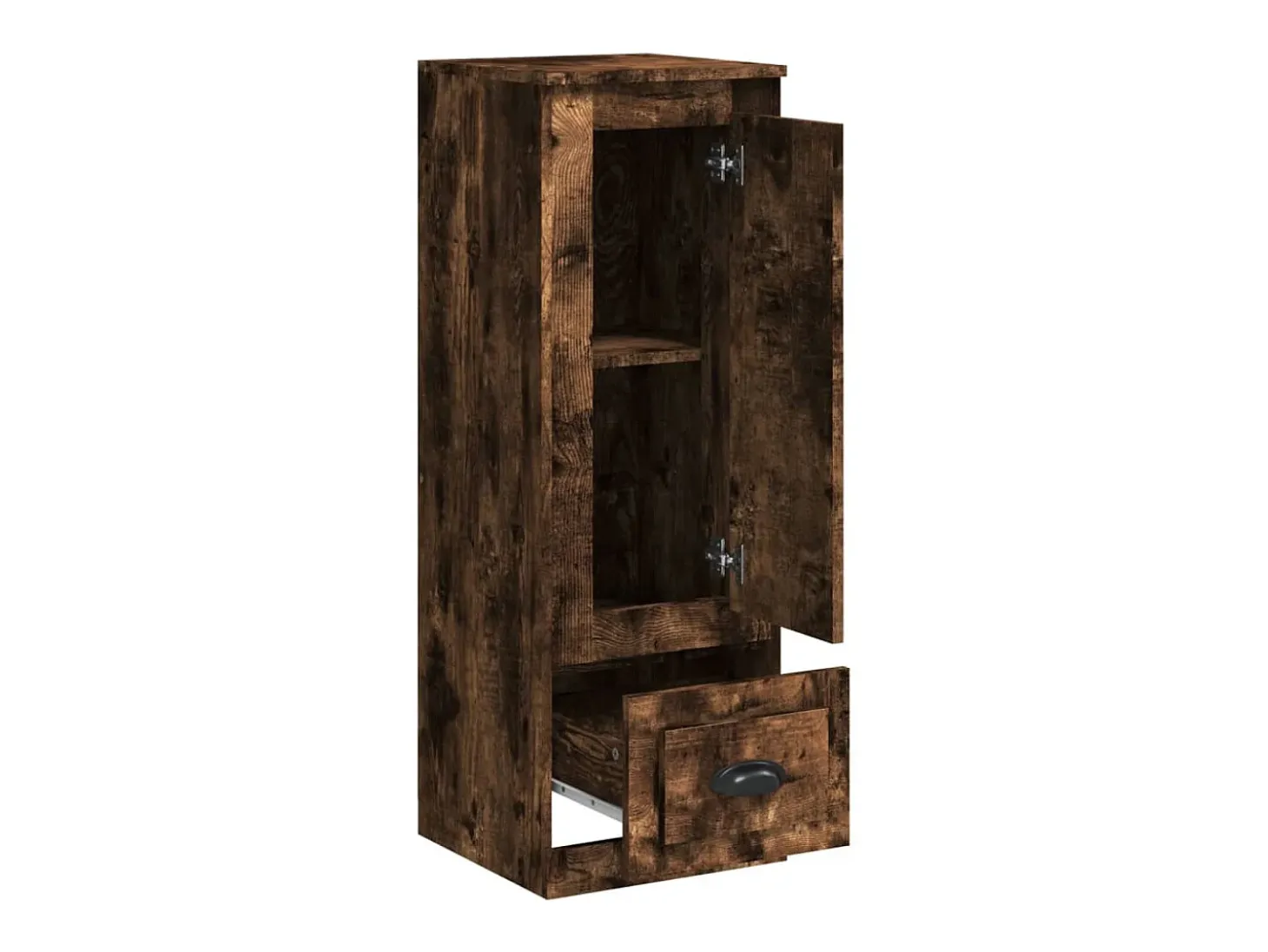 Aparador alto roble ahumado 36x35,5x103,5 cm madera de ingeniería