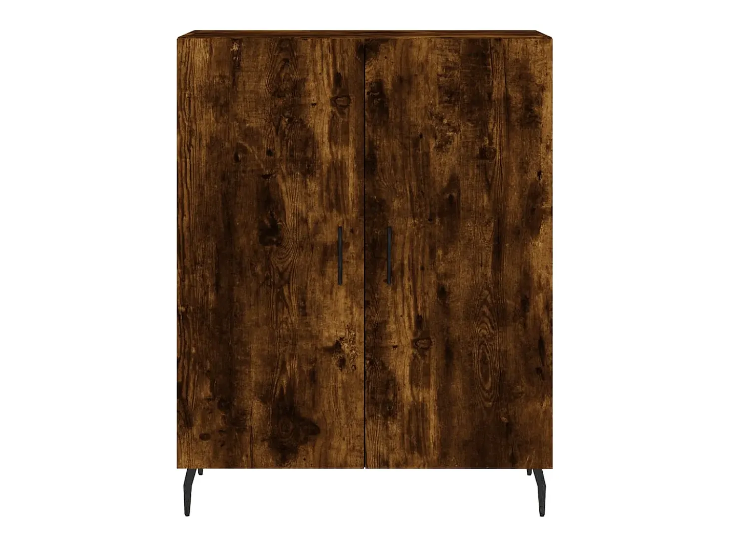 Aparador alto Roble ahumado 69,5x34x180 cm Madera de ingeniería