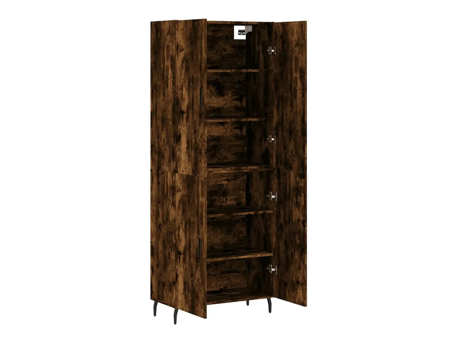Aparador alto Roble ahumado 69,5x34x180 cm Madera de ingeniería
