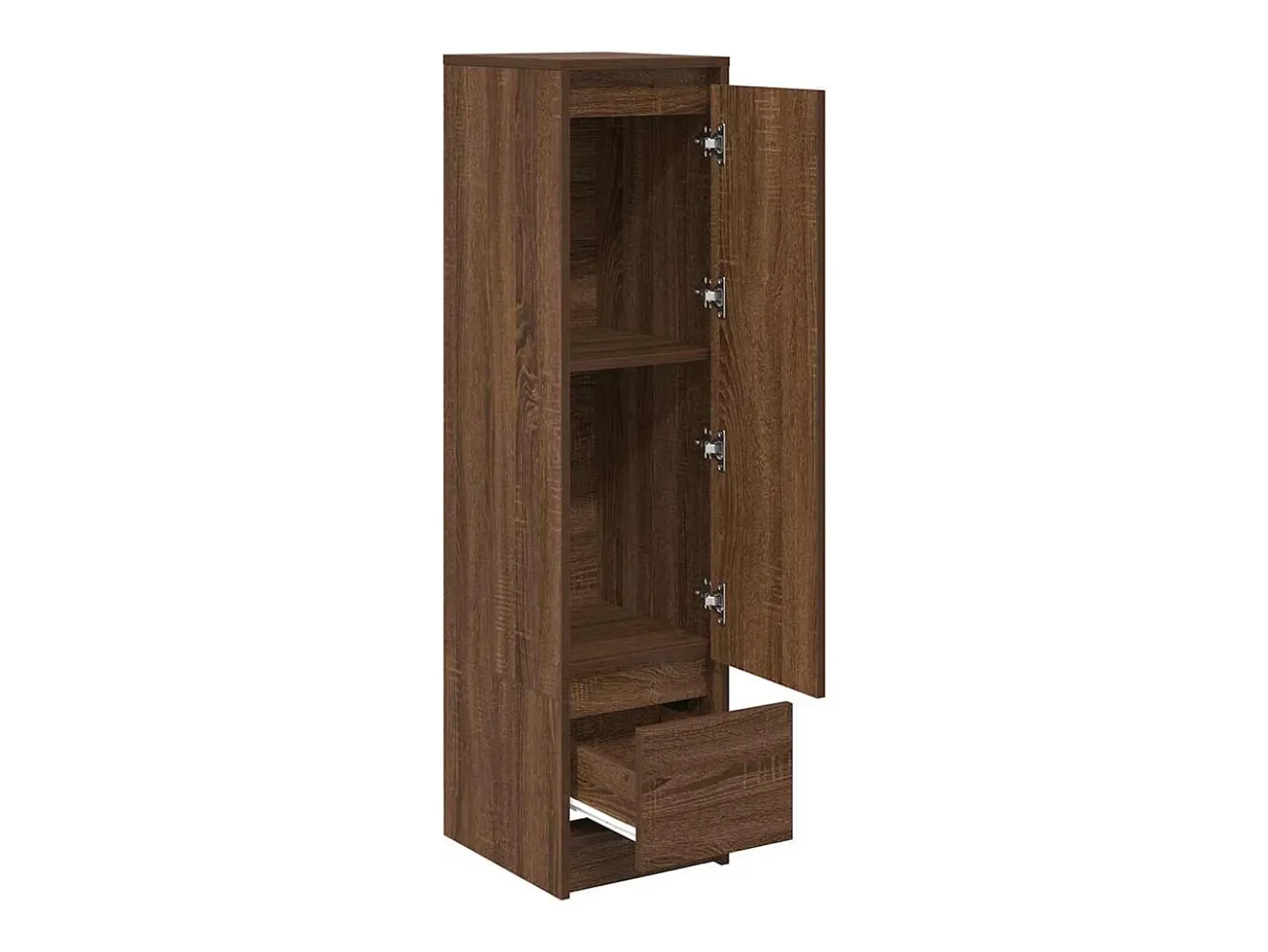 Aparador alto roble marrón 29,5x34x119,5 cm madera de ingeniería