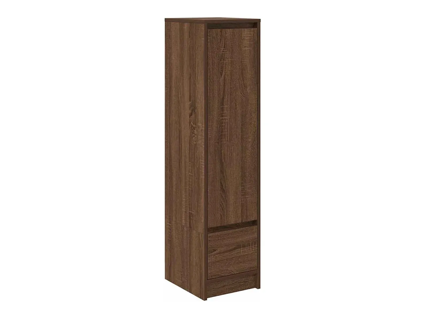 Aparador alto roble marrón 29,5x34x119,5 cm madera de ingeniería