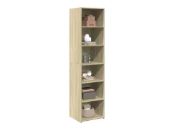 Aparador alto roble Sonoma 45x41x185 cm madera de ingeniería