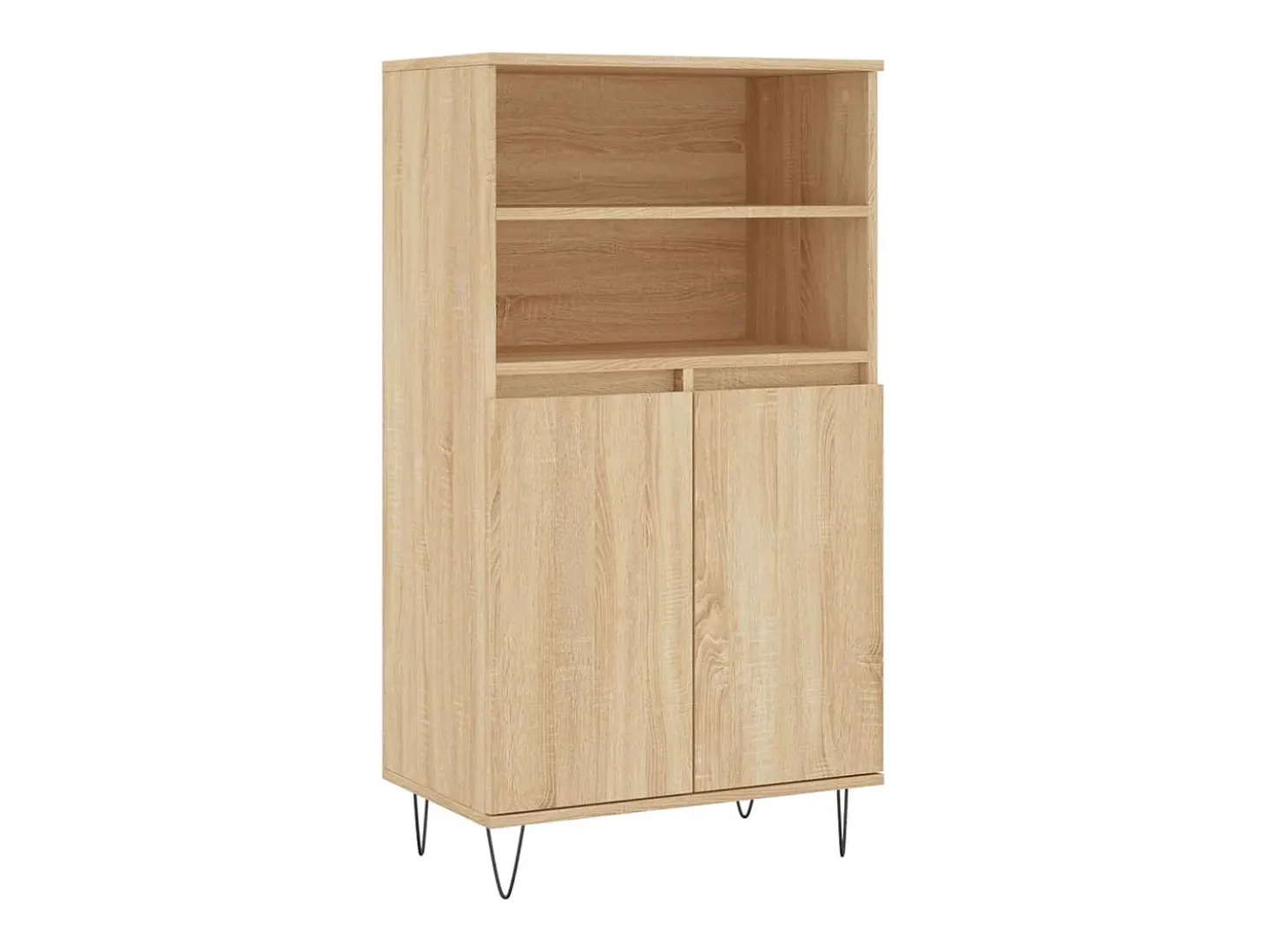Aparador alto roble Sonoma 60x36x110 cm Madera de ingeniería