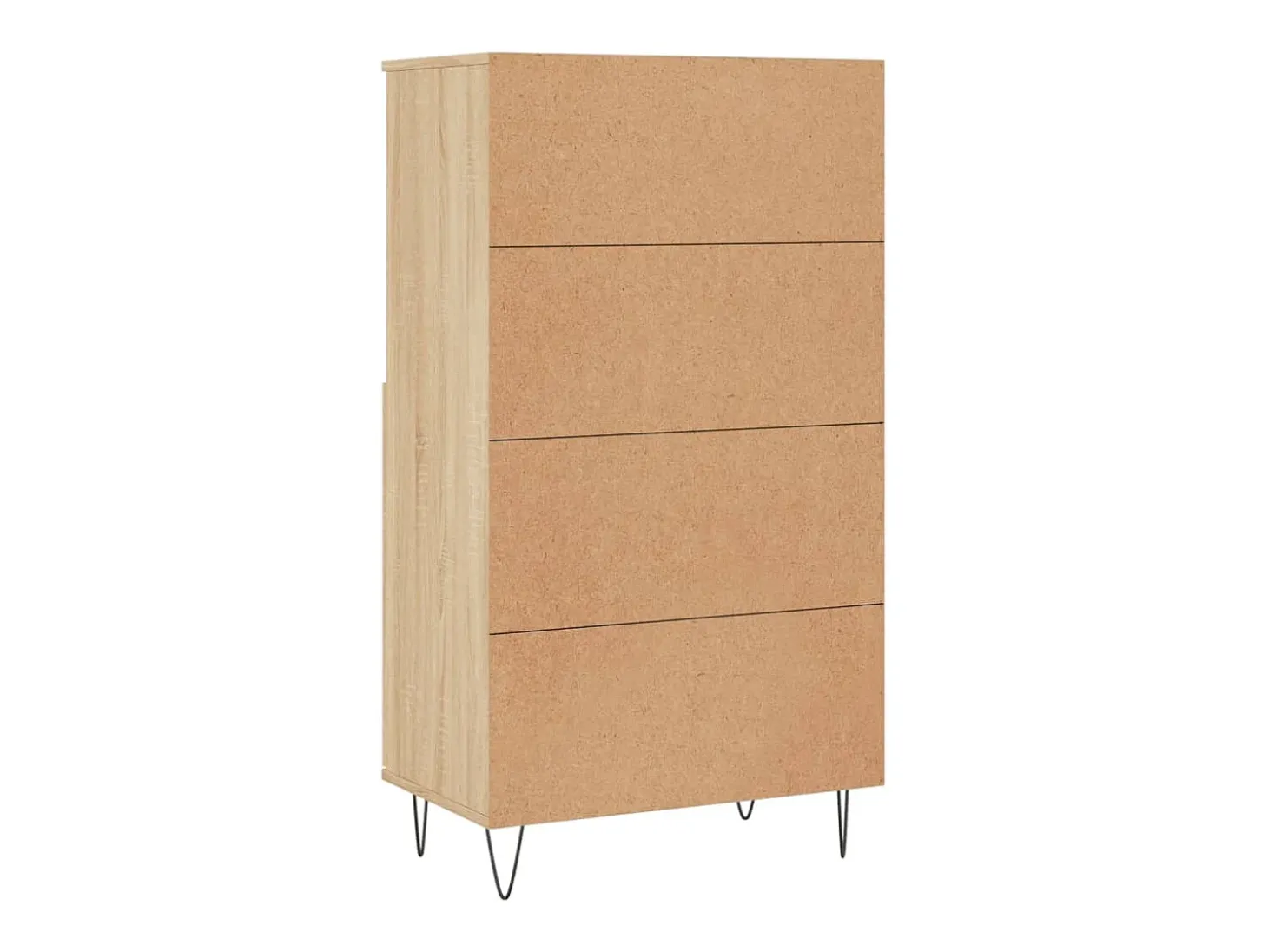 Aparador alto roble Sonoma 60x36x110 cm Madera de ingeniería