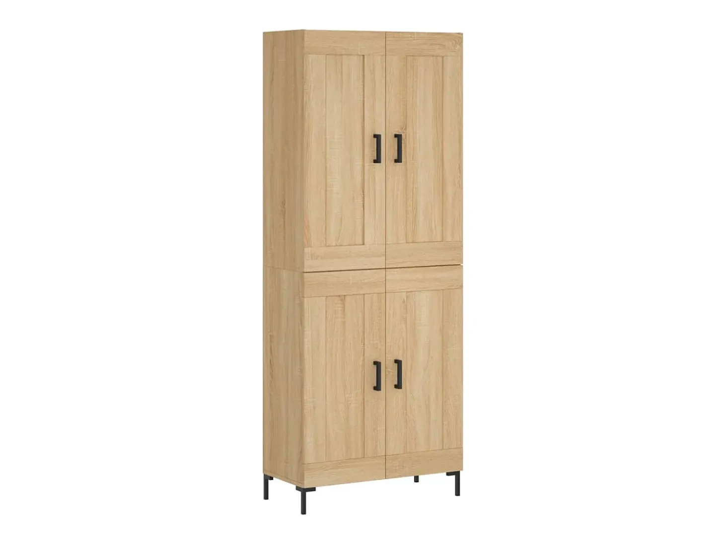 Aparador alto roble Sonoma 69,5x34x180 cm Madera de ingeniería