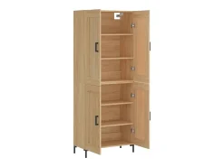 Aparador alto roble Sonoma 69,5x34x180 cm Madera de ingeniería