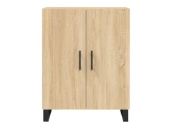 Aparador alto roble Sonoma 69,5x34x180 cm Madera de ingeniería
