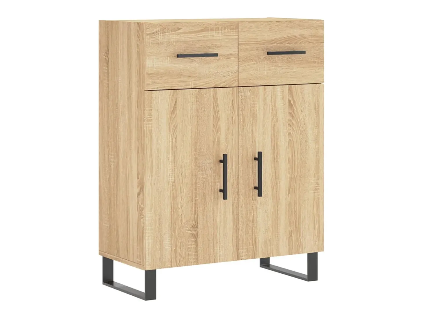 Aparador alto roble Sonoma 69,5x34x180 cm Madera de ingeniería