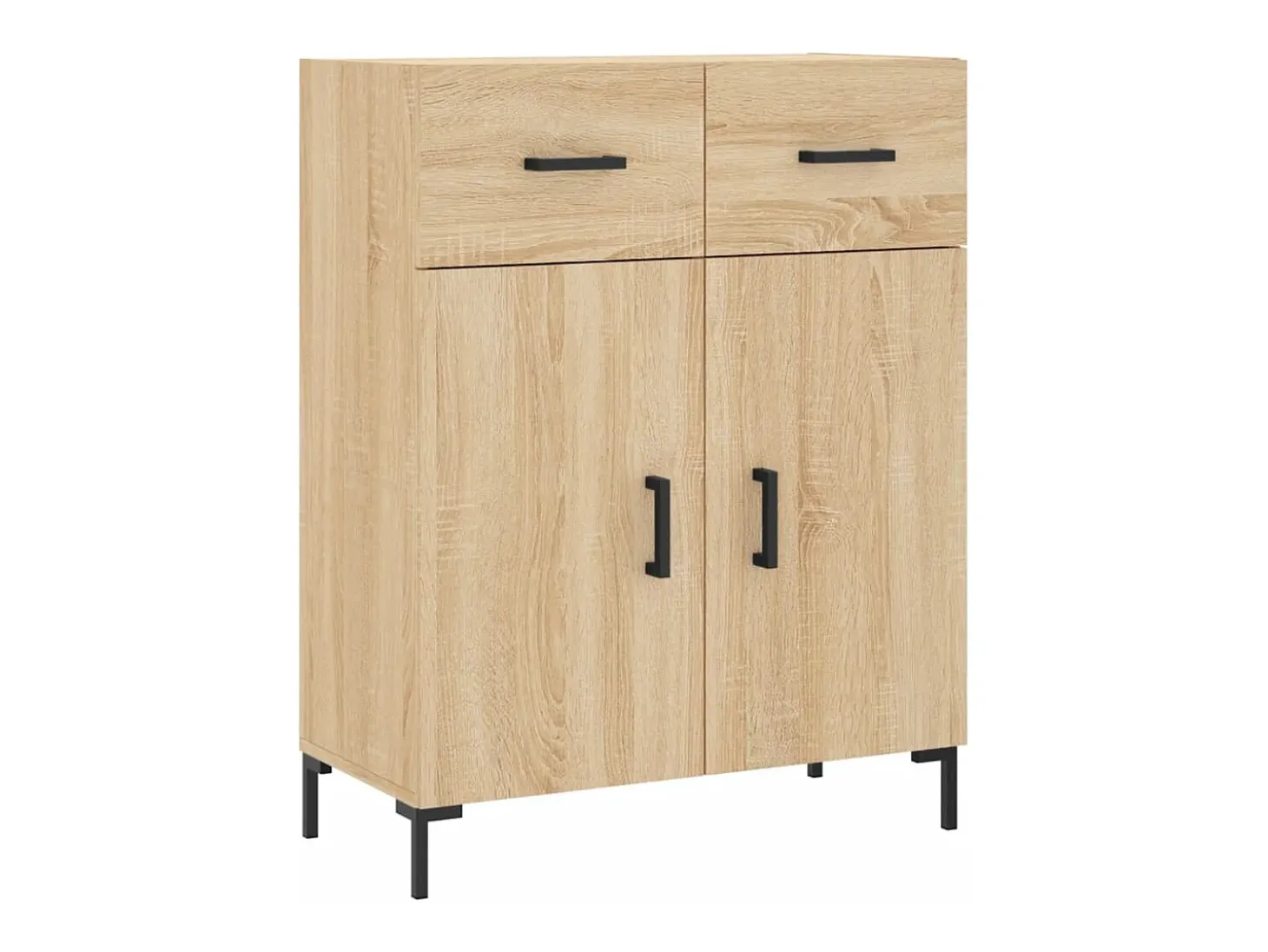 Aparador alto roble Sonoma 69,5x34x180 cm Madera de ingeniería