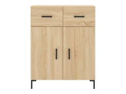 Aparador alto roble Sonoma 69,5x34x180 cm Madera de ingeniería