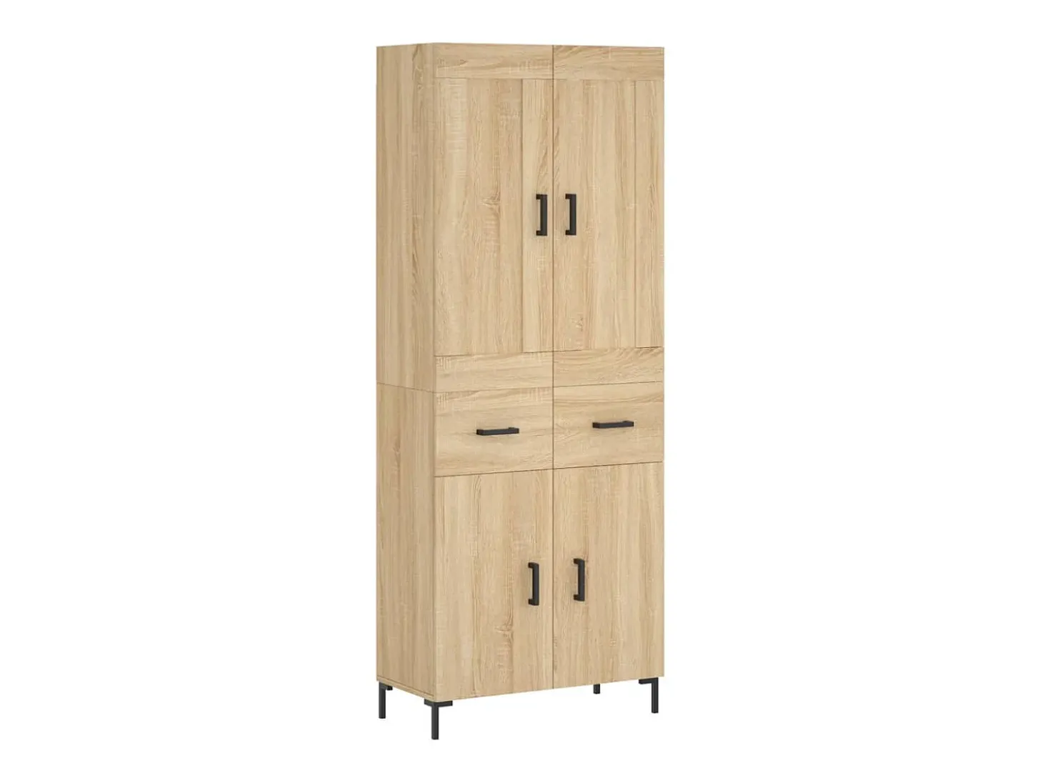 Aparador alto roble Sonoma 69,5x34x180 cm Madera de ingeniería