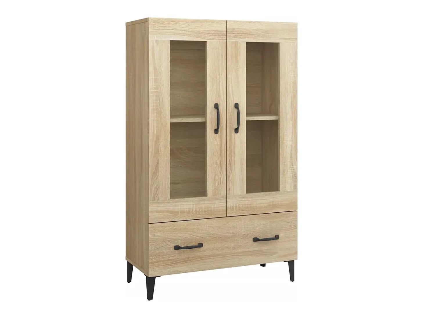 Aparador alto roble Sonoma 70x31x115 cm Madera de ingeniería