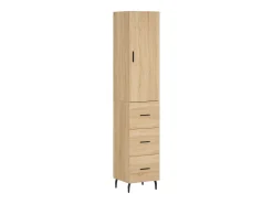 Aparador alto roble Sonoma 34,5x34x180 cm Madera de ingeniería
