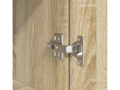 Aparador alto roble Sonoma 37,5x35x180 cm madera de ingeniería