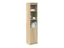 Aparador alto roble Sonoma 37,5x35x180 cm madera de ingeniería