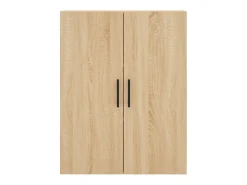 Aparador alto roble Sonoma 69,5x34x180 cm Madera de ingeniería