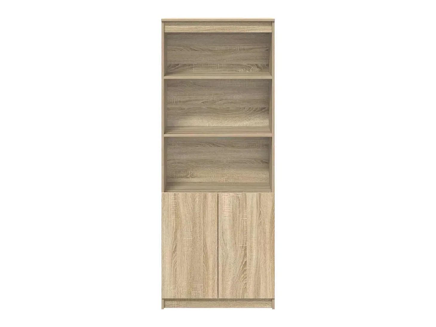 Aparador alto roble Sonoma 70x35x180 cm madera de ingeniería