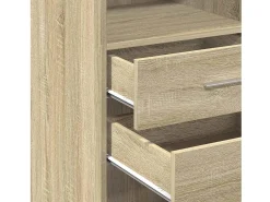 Aparador alto roble Sonoma 40x42,5x124 cm madera de ingeniería
