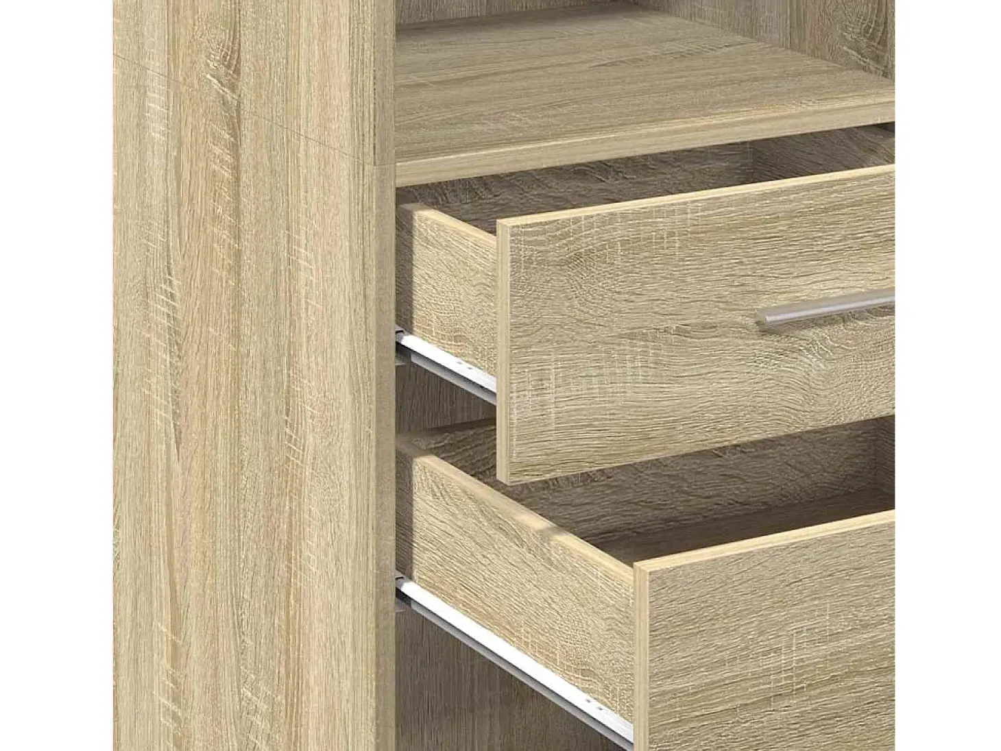 Aparador alto roble Sonoma 40x42,5x124 cm madera de ingeniería