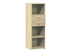 Aparador alto roble Sonoma 40x42,5x124 cm madera de ingeniería