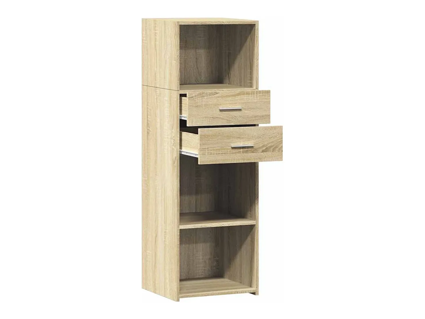 Aparador alto roble Sonoma 40x42,5x124 cm madera de ingeniería